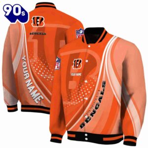 Custom Cincinnati Bengals Wave Patterns Orange Jacket