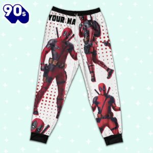 Custom Disney Deadpool and Wolverine Deadpool Colorful Pajamas - Family Disneyland Matching Pajamas Set