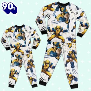 Custom Disney Deadpool and Wolverine Wolverine Colorful Pajamas - Family Disneyland Matching Pajamas Set