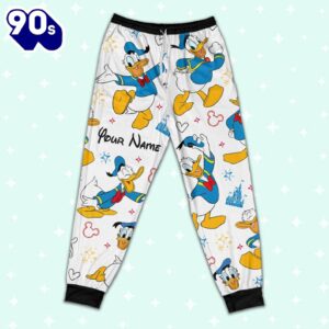 Custom Disney Friends Donald Colorful Pajamas Set - Family Disneyland Matching Pajamas Set