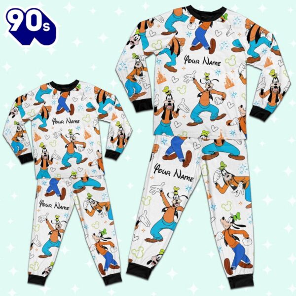 Custom Disney Friends Goofy Colorful Pajamas Set – Family Disneyland Matching Pajamas Set