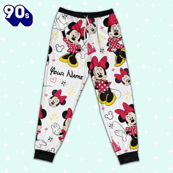 Custom Disney Friends Minnie Colorful Pajamas Set – Movie Cartoon Holiday Pajamas