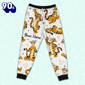 Custom Disney Friends Tigger Colorful Pajamas Set - Family Disneyland Matching Pajamas Set