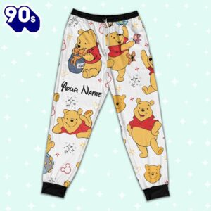 Custom Disney Friends Winnie the Pooh Colorful Pajamas Set - Movie Cartoon Holiday Pajamas