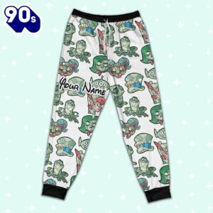 Custom Disney Magic Characters Green Team Pajamas - Movie Cartoon Holiday Pajamas