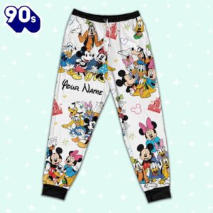 Custom Disney Mickey and Friends Colorful Pajamas Set - Movie Cartoon Holiday Pajamas