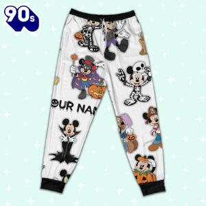 Custom Disney Mickey Halloween Cosplay Simple Pajamas Set - Movie Cartoon Holiday Pajamas