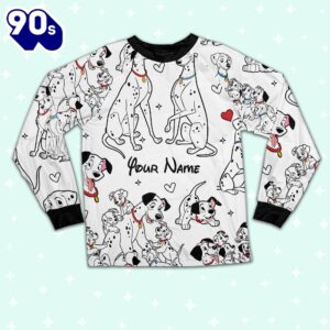 Custom Disney Mother and Father Day 101 Dalmatians Colorful Pajamas - Family Disneyland Matching Pajamas Set