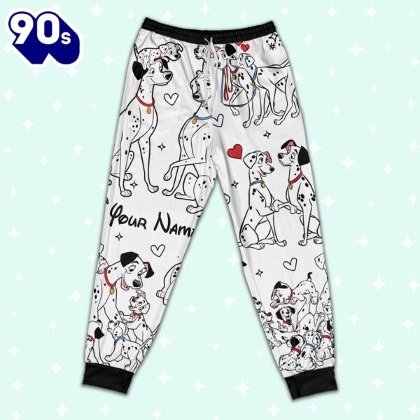 Custom Disney Mother and Father Day 101 Dalmatians Colorful Pajamas – Family Disneyland Matching Pajamas Set