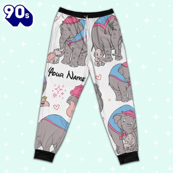 Custom Disney Mother Day Dumbo and Jumbo Colorful Pajamas – Movie Cartoon Holiday Pajamas