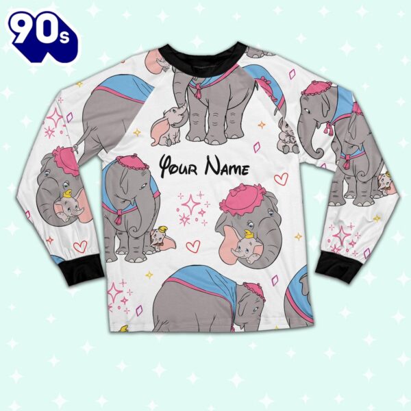 Custom Disney Mother Day Dumbo and Jumbo Colorful Pajamas – Movie Cartoon Holiday Pajamas