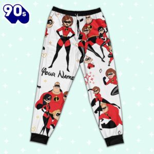 Custom Disney Mother Day Elastigirl the Incredibles Colorful Pajamas - Family Disneyland Matching Pajamas Set