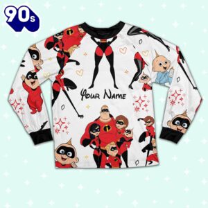 Custom Disney Mother Day Elastigirl the Incredibles Colorful Pajamas - Family Disneyland Matching Pajamas Set