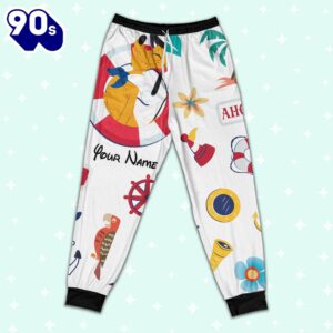 Custom Disney Pluto Cruise Trip Colorful Pajamas - Movie Cartoon Holiday Pajamas