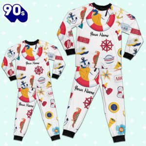 Custom Disney Pluto Cruise Trip Colorful Pajamas - Movie Cartoon Holiday Pajamas