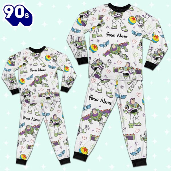 Custom Disney Toy Story Buzz Lightyear Colorful Pajamas – Family Disneyland Matching Pajamas Set