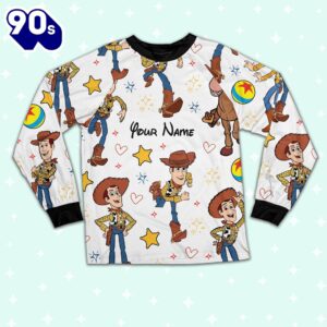 Custom Disney Toy Story Woody Colorful Pajamas - Family Disneyland Matching Pajamas Set