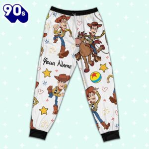 Custom Disney Toy Story Woody Colorful Pajamas - Family Disneyland Matching Pajamas Set