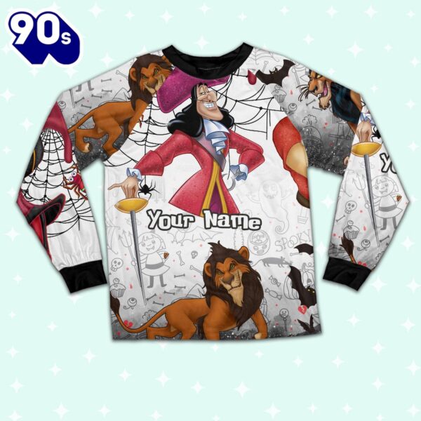 Custom Disney Villain Power Colorful Pajamas – Movie Cartoon Holiday Pajamas