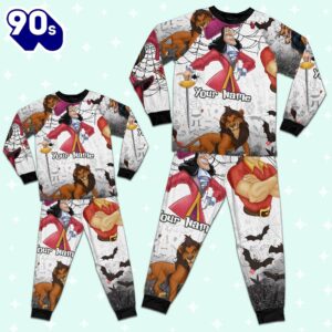 Custom Disney Villain Power Colorful Pajamas - Movie Cartoon Holiday Pajamas