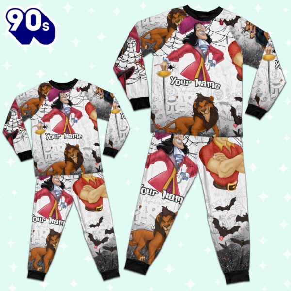 Custom Disney Villain Power Colorful Pajamas – Movie Cartoon Holiday Pajamas