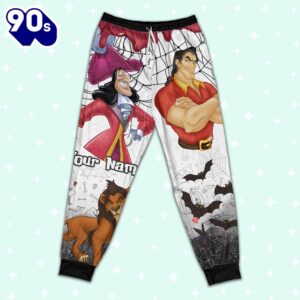 Custom Disney Villain Power Colorful Pajamas - Movie Cartoon Holiday Pajamas