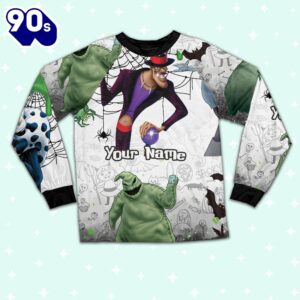 Custom Disney Villain Trickster Colorful Pajamas - Movie Cartoon Holiday Pajamas