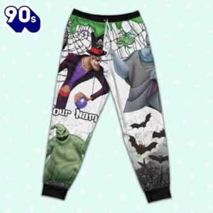 Custom Disney Villain Trickster Colorful Pajamas - Movie Cartoon Holiday Pajamas