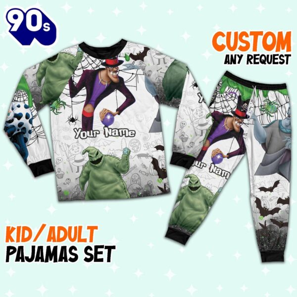 Custom Disney Villain Trickster Colorful Pajamas – Movie Cartoon Holiday Pajamas