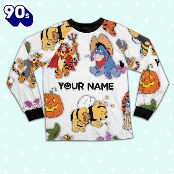 Custom Disney Winnie the Pooh Andn Friends Simple Pajamas – Movie Cartoon Holiday Pajamas