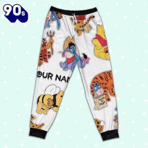 Custom Disney Winnie the Pooh Andn Friends Simple Pajamas - Movie Cartoon Holiday Pajamas