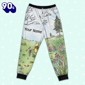 Custom Disney Winnie the Pooh Artwork Colorful Pajamas - Movie Cartoon Holiday Pajamas