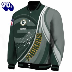 Custom Green Bay Packers Wave Patterns Green Jacket