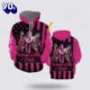 Custom Horse Cancer Breast Awareness Pink All Over Print Hoodie