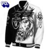 Custom Las Vegas Raiders Jesus Tears Black White Jacket