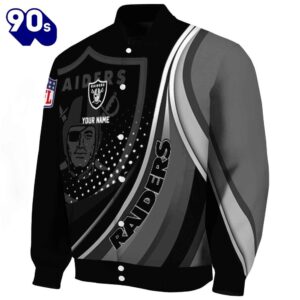 Custom Las Vegas Raiders Wave Patterns Black Jacket