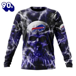 Custom Name And Number NFL Buffalo Bills Expendables Skull Halloween 3D Sweatshirt