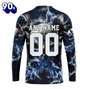 Custom Name And Number NFL Houston Texans Expendables Skull Halloween 3D Sweatshirt