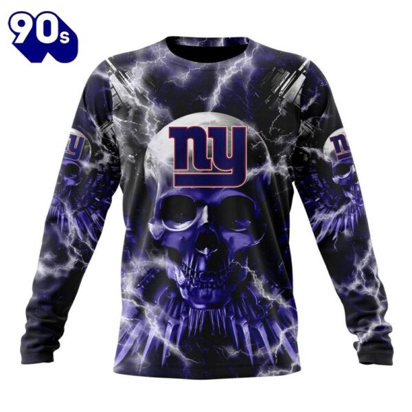 Custom Name And Number NFL New York Giants Expendables Skull Halloween 3D Sweatshirt