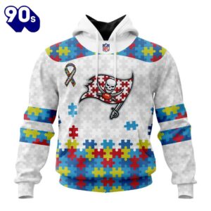 Custom Name And Number NFL Tampa Bay Buccaneers Special Autism Awareness Hoodie