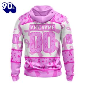 Custom Name And Number NHL Anaheim Ducks Pink October Breast Cancer Awareness 3D Hoodie