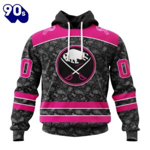 Custom Name And Number NHL Buffalo Sabres Special Pink In The Rink Fight Breast Cancer Hoodie Shirt