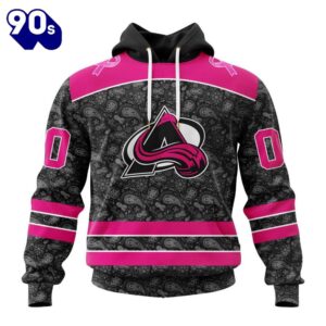 Custom Name And Number NHL Colorado Avalanche Special Pink In The Rink Fight Breast Cancer Hoodie Shirt