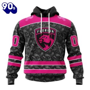 Custom Name And Number NHL Florida Panthers Special Pink In The Rink Fight Breast Cancer Hoodie Shirt