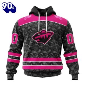 Custom Name And Number NHL Minnesota Wild Special Pink In The Rink Fight Breast Cancer Hoodie Shirt