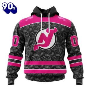 Custom Name And Number NHL New Jersey Devils Special Pink In The Rink Fight Breast Cancer Hoodie Shirt