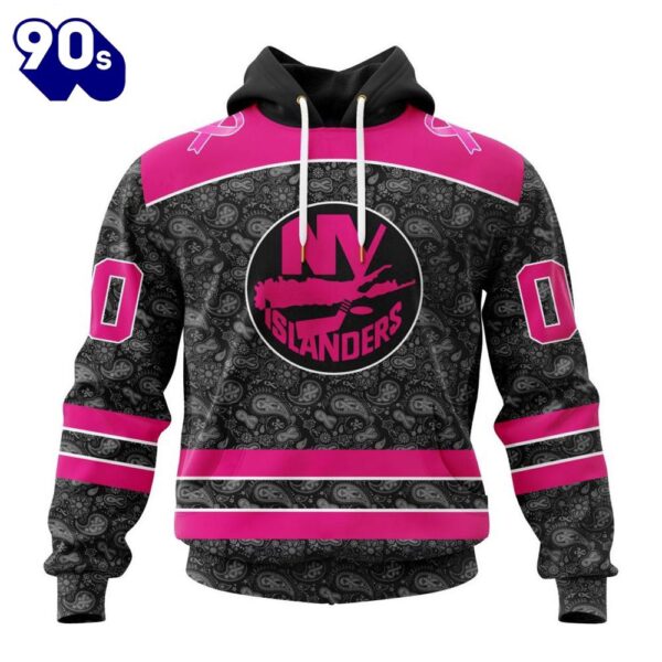 Custom Name And Number NHL New York Islanders Special Pink In The Rink Fight Breast Cancer Hoodie Shirt