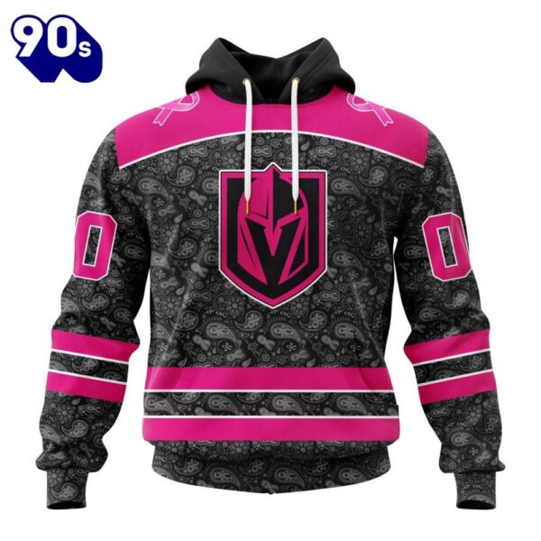 Custom Name And Number NHL Vegas Golden Knights Special Pink In The Rink Fight Breast Cancer Hoodie Shirt