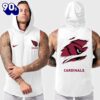 Custom Name Arizona Cardinals Men Workout Hooded Tank Top