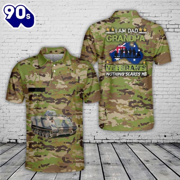 Custom Name Australian Army M113A1 Armoured Personnel Carrier Polo Shirt – Veteran Polo Shirt